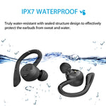 BE1032 耳掛け型防水スポーツTWSワイヤレスBluetoothイヤホン ブラック、蛍光グリーン、ローズレッド