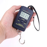 10g ミニデジタル釣りスケール トラベル用計量スチールヤード 吊り下げ式電子フックスケール キッチン計量ツール 容量：40kg バックライトなし40kg バックライト付き40kg