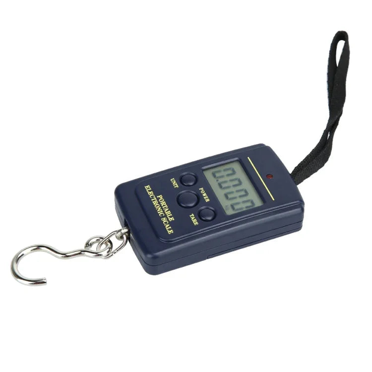10g ミニデジタル釣りスケール トラベル用計量スチールヤード 吊り下げ式電子フックスケール キッチン計量ツール 容量：40kg バックライトなし40kg バックライト付き40kg