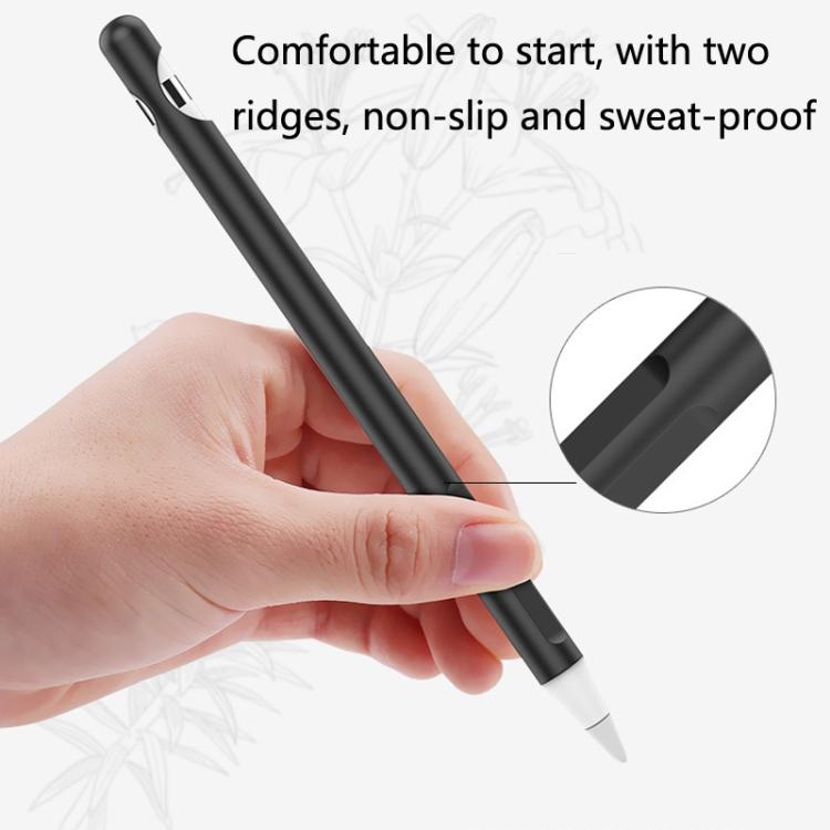 2セット 4イン1 スタイラスシリコン保護カバー + 紛失防止ロープセット Apple Pencil 1用、翡翠ホワイト、インクブラック、ミントグリーン、フレッシュピンク、レッド、ミッドナイトブルー、ビジネスグレー