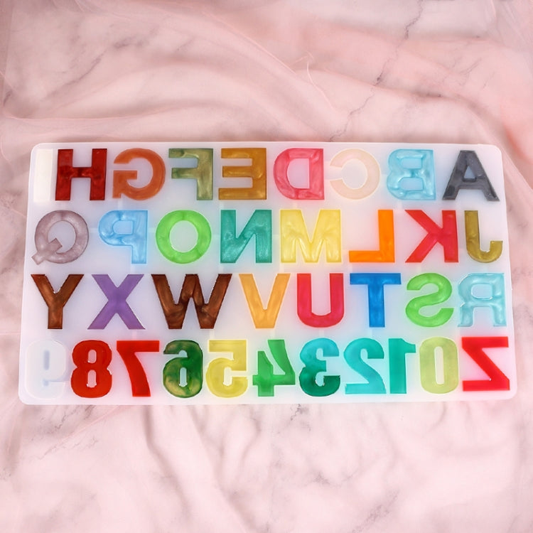 Alphanumeric Silicone Key Ring Bracelet Necklace Pendant Making Mold, 60-199, 50-460-D