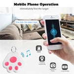 HYC-09 犬の足跡型Bluetooth迷子防止デバイス ペット追跡ロケーター キーチェーン スマートサーチ 双方向アラーム2個セット、ライトブルー、グリーン、ピンク、レッド、ダークブルー、ダークグレー、ブラック、ホワイト