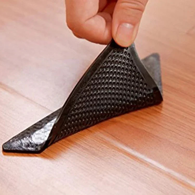 4枚セット 再利用可能滑り止め洗えるラグカーペットマット 家庭用バスルームリビングルーム用 洗えるラグ