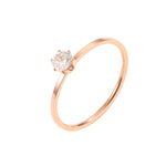 非常に細かい六本爪シングルダイヤモンドリング ダイヤモンドセット チタン鋼 レディースリング、USサイズ 3、USサイズ 4、USサイズ 5、USサイズ 6、USサイズ 7、USサイズ 8、USサイズ 9、USサイズ 10