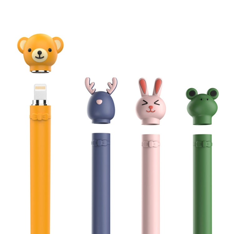 カートゥーンシリコン静電容量式ペン 滑り止め＆落下防止保護カバー、Apple Pencil 1用