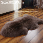 純粋な本物のウールソファクッション ファー全体シープスキンカーペット 窓飾りマット 60x90cm、65x100cm、65x110cm、80x120cm