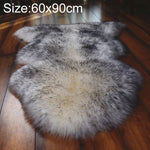 純粋な本物のウールソファクッション ファー全体シープスキンカーペット 窓飾りマット 60x90cm、65x100cm、65x110cm、80x120cm
