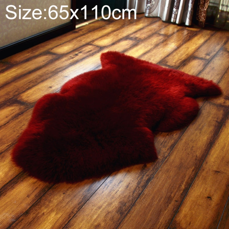 純粋な本物のウールソファクッション ファー全体シープスキンカーペット 窓飾りマット 60x90cm、65x100cm、65x110cm、80x120cm