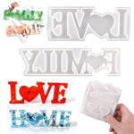 DIYクリスタルエポキシシリコンレターモールド アンチレター MD3300_LOVEモールド、アンチレター MD3301_HOMEモールド、アンチレター MD3302_Familyモールド、ポジティブレター MD3313_LOVEモールド、ポジティブレター MD3314_HOMEモールド、ポジティブレター MD3315_FAMILYモールド