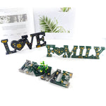 DIYクリスタルエポキシシリコンレターモールド アンチレター MD3300_LOVEモールド、アンチレター MD3301_HOMEモールド、アンチレター MD3302_Familyモールド、ポジティブレター MD3313_LOVEモールド、ポジティブレター MD3314_HOMEモールド、ポジティブレター MD3315_FAMILYモールド