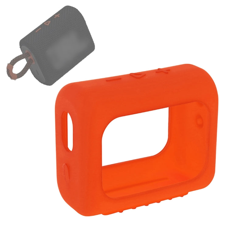 JBL GO3 Bluetoothスピーカー用シリコンカバー ポータブル保護ケース カラビナ付き レッド、ブラック、シルバーグレー、オレンジ、ダークブルー、ミントグリーン、アーミーグリーン