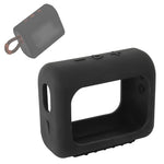 JBL GO3 Bluetoothスピーカー用シリコンカバー ポータブル保護ケース カラビナ付き レッド、ブラック、シルバーグレー、オレンジ、ダークブルー、ミントグリーン、アーミーグリーン