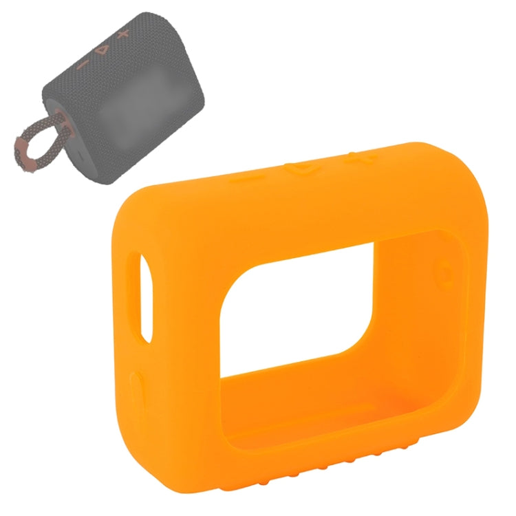 JBL GO3 Bluetoothスピーカー用シリコンカバー ポータブル保護ケース カラビナ付き レッド、ブラック、シルバーグレー、オレンジ、ダークブルー、ミントグリーン、アーミーグリーン