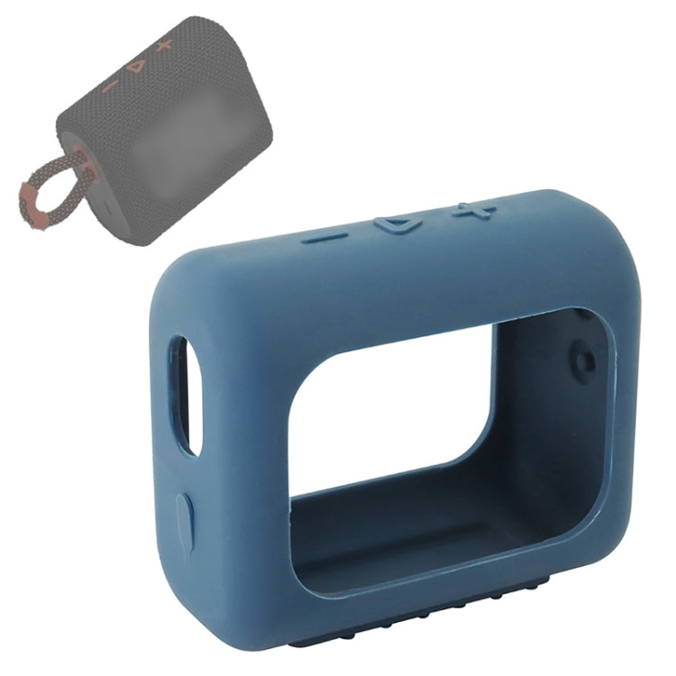 JBL GO3 Bluetoothスピーカー用シリコンカバー ポータブル保護ケース カラビナ付き レッド、ブラック、シルバーグレー、オレンジ、ダークブルー、ミントグリーン、アーミーグリーン