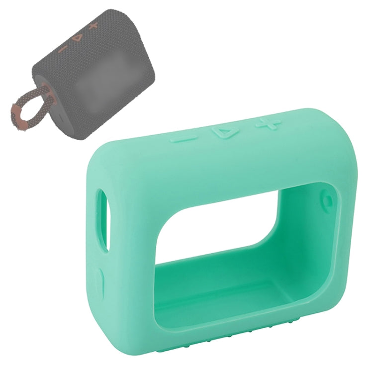 JBL GO3 Bluetoothスピーカー用シリコンカバー ポータブル保護ケース カラビナ付き レッド、ブラック、シルバーグレー、オレンジ、ダークブルー、ミントグリーン、アーミーグリーン