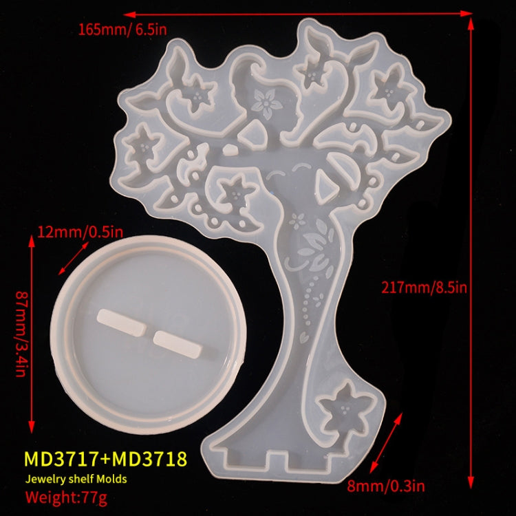 ジュエリー収納ラックモールド DIY装飾品エポキシモールド, MD3717+MD3718