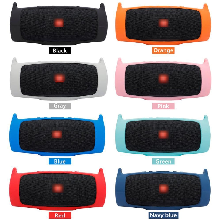 JBL Charge 4 Bluetoothスピーカー用ポータブルシリコン保護カバー ショルダーストラップ＆カラビナ付き ピンク、レッド、ブルー、ブラック、シルバーグレー、オレンジ、ミントグリーン、ネイビーブルー