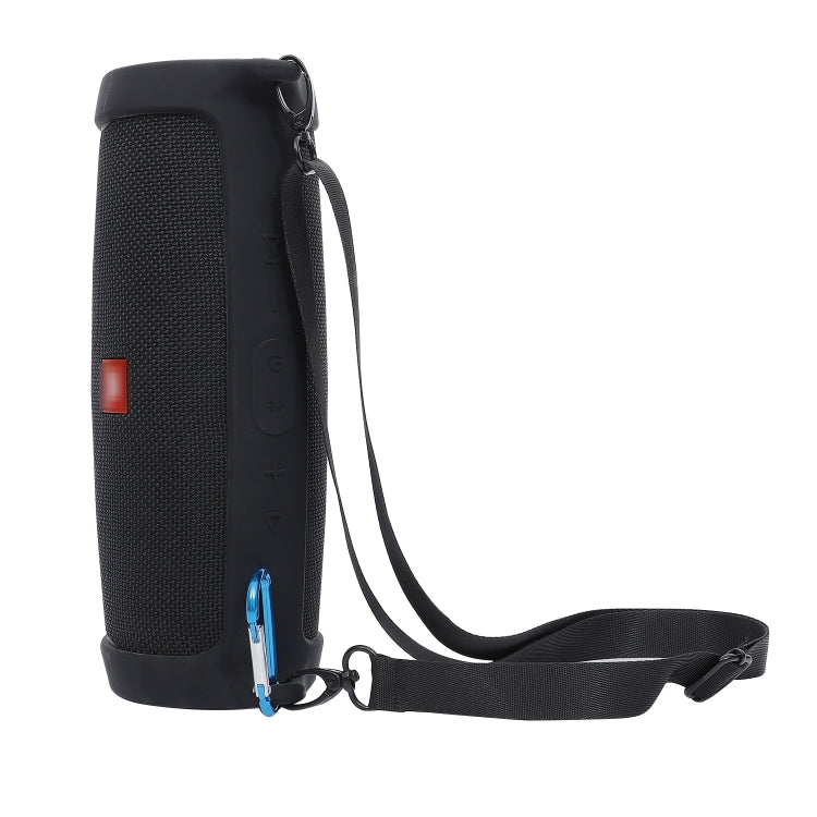 JBL Charge 4 Bluetoothスピーカー用ポータブルシリコン保護カバー ショルダーストラップ＆カラビナ付き ピンク、レッド、ブルー、ブラック、シルバーグレー、オレンジ、ミントグリーン、ネイビーブルー