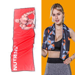 Gym Sports Cold Feeling Sweat-Absorbent Quick-Drying Cold Towel, Quick-Drying Towel, Size: 100 x 30cm(Music Festival), Quick-Drying Towel, Size: 100 x 30cm(Fire), Quick-Drying Towel, Size: 100 x 30cm(Geometric Triangle)