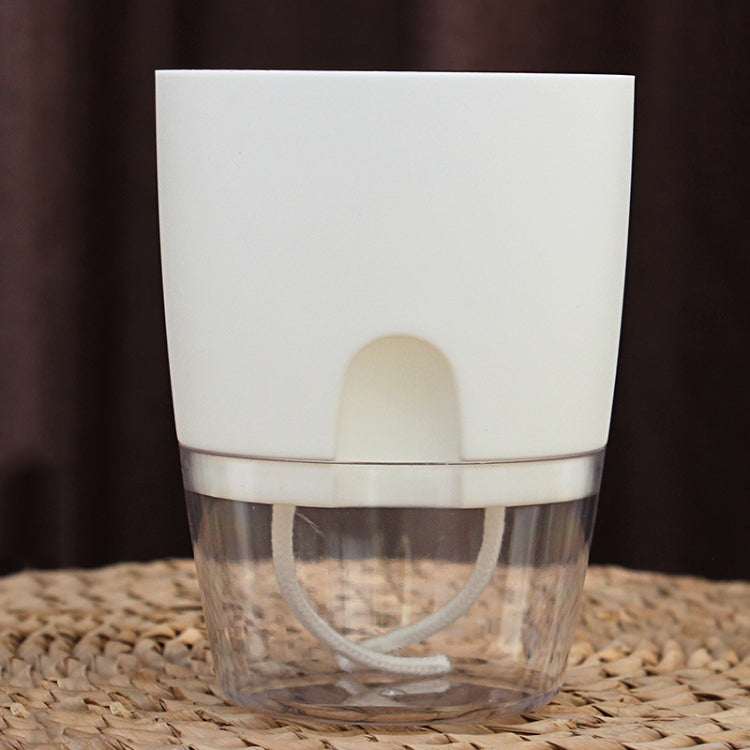 Transparent Plastic Double-Layer Water Storage Automatic Water-Absorbing Flowerpot, A703 Caliber 8.2cm, A705 Caliber 10.5cm, A707 Caliber 15.3cm, A709 Caliber 23.5cm