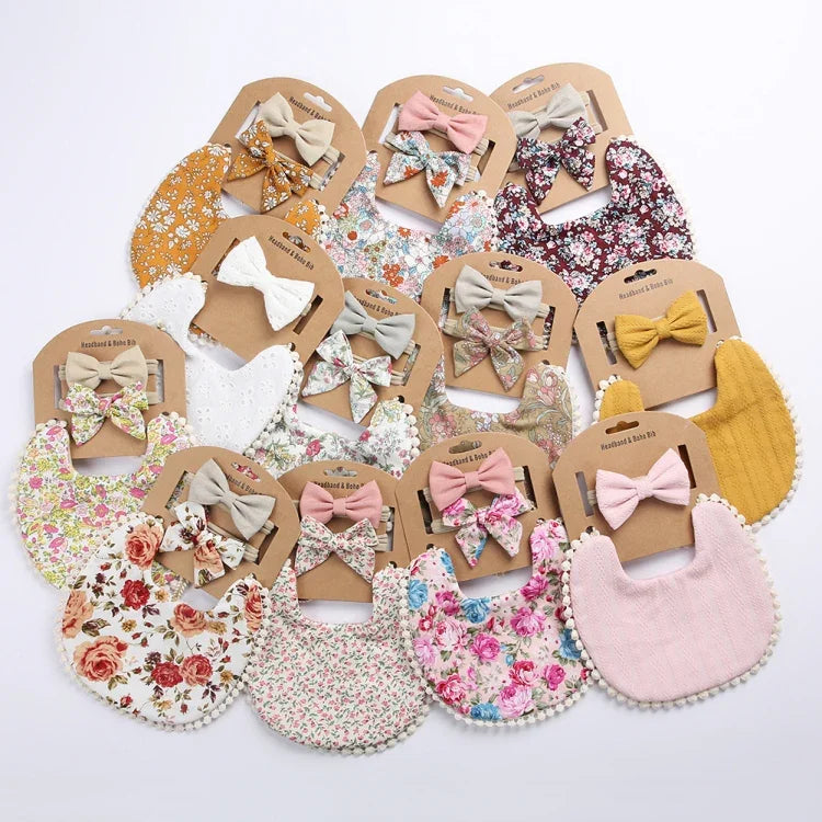 Baby Linen Cotton Printed Double-sided Saliva Towel Headband Set, DP021-1, DP021-2, DP021-3, DP021-4, DP021-5, DP021-6, DP021-7, DP021-13, DP021-9, DP021-10, DP021-11, DP021-12