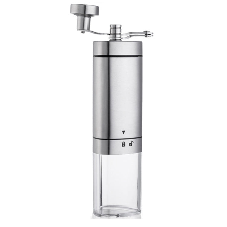 家庭用ステンレス製手回しコーヒーマシングラインダー 透明モデル ステンレスモデル