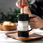 家庭用手淹れコーヒーフレンチフィルタープレスポット ガラスティーメーカー 350ml, 600ml, 1000ml