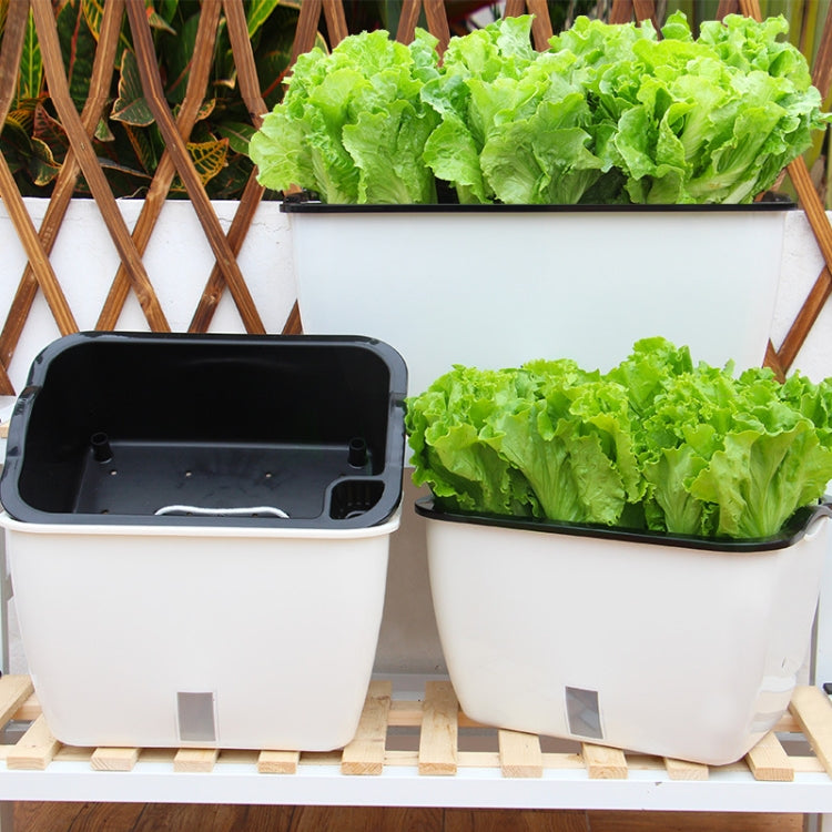 家庭用バルコニー長方形プラスチック自己吸水野菜栽培鉢、スタイル：SC01特大鉢、SC02大鉢