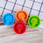 キッチン用食品グレードシリコンスカル氷格子クリエイティブウイスキー氷球氷型、猫の足跡形（赤）、スカル形（青）、スカル形（緑）、スカル形（オレンジ）