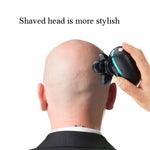 電気シェーバー 充電式カミソリ インテリジェントデジタルディスプレイ 薄毛用ヘアクリッパー, スタイル: ブルー, 鼻毛カッター付き, 鼻毛カッター＆洗顔ブラシ付き, ブルー＋フルセット