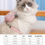 ZiChen 猫用トラクションロープ 小型ペット用刺繍バックパック、S、M、L