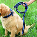 犬用リード 編み込みベルト ペット用耐爆リード、サイズ：、M、L、XL