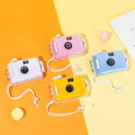 かわいいレトロフィルム防水衝撃吸収カメラ 使い捨てフィルム付き、オールホワイトシェル、ブラックホワイトシェル、イエローホワイトシェル、ライトピンクホワイトシェル、スカイブルーホワイトシェル