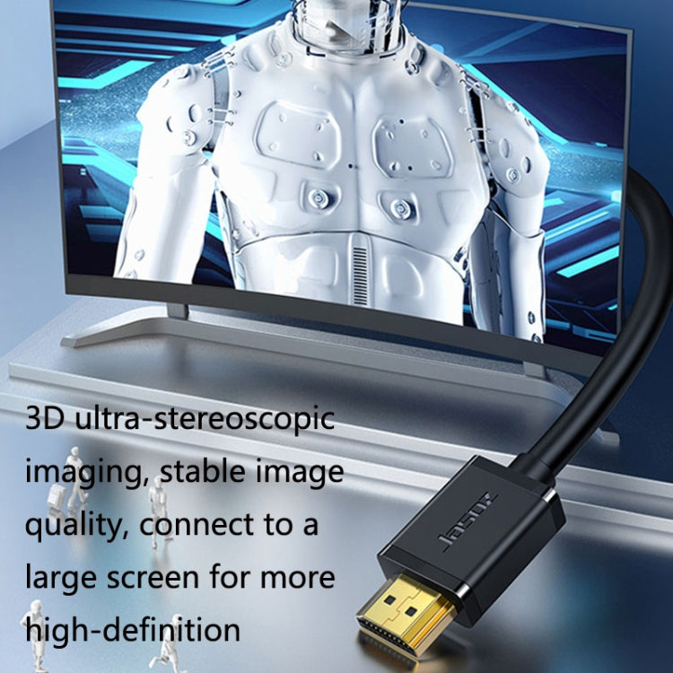 Jasoz 4K HDMI 高精細プロジェクターケーブル コンピュータービデオケーブル 無酸素銅芯、ケーブル長さ：0.5m、1m、1.5m、2m、3m、5m、8m、10m、12m、15m、20m
