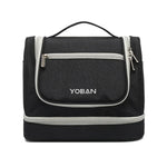 YOBAN Y-1551L トラベルコスメバッグ 大容量アウトドア収納バッグ フック付き携帯用 防カビドライ＆ウェット分離洗濯バッグ パープル、ブラック、グレー