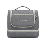 YOBAN Y-1551L トラベルコスメバッグ 大容量アウトドア収納バッグ フック付き携帯用 防カビドライ＆ウェット分離洗濯バッグ パープル、ブラック、グレー