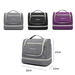 YOBAN Y-1551L トラベルコスメバッグ 大容量アウトドア収納バッグ フック付き携帯用 防カビドライ＆ウェット分離洗濯バッグ パープル、ブラック、グレー