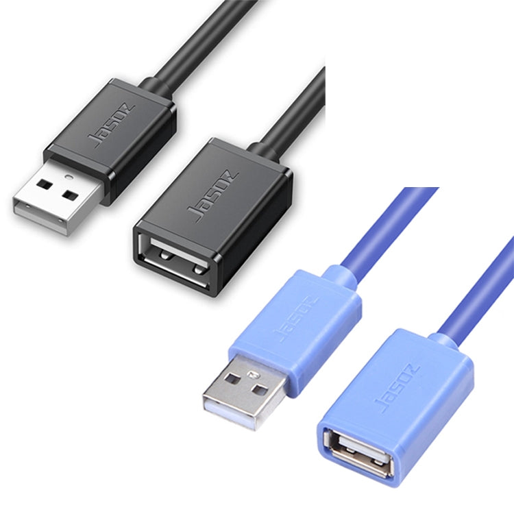 Jasoz USB オス to メス 無酸素銅芯延長データケーブル、色：ブラック0.5m、ブラック0.5m、ブラック1m、ブラック1.5m、ブラック2m、ブラック3m、ブラック5m、ダークブルー0.5m、ダークブルー1m、ダークブルー1.5m、ダークブルー2m、ダークブルー3m、ダークブルー5m、ブラック8m