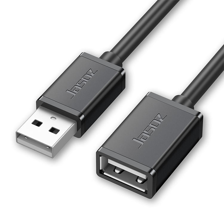 Jasoz USB オス to メス 無酸素銅芯延長データケーブル、色：ブラック0.5m、ブラック0.5m、ブラック1m、ブラック1.5m、ブラック2m、ブラック3m、ブラック5m、ダークブルー0.5m、ダークブルー1m、ダークブルー1.5m、ダークブルー2m、ダークブルー3m、ダークブルー5m、ブラック8m