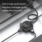 Jasoz 高速USB2.0 4ポートHUB 1to4ドッキングHUB、ブラック0.3m、ブラック0.5m、ブラック1.2m、ホワイト0.3m、ホワイト0.5m、ホワイト1.2m