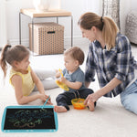 15インチ 充電式タブレット お絵かき メッセージ ダブルライティングボード LCD 子供用描画ボード、モノクロライン（ブルー）、モノクロライン（ピンク）、モノクロライン（ブラック）、ブルーカラフルライン（ブルー）、カラフルライン（ピンク）、カラフルライン（ブラック）