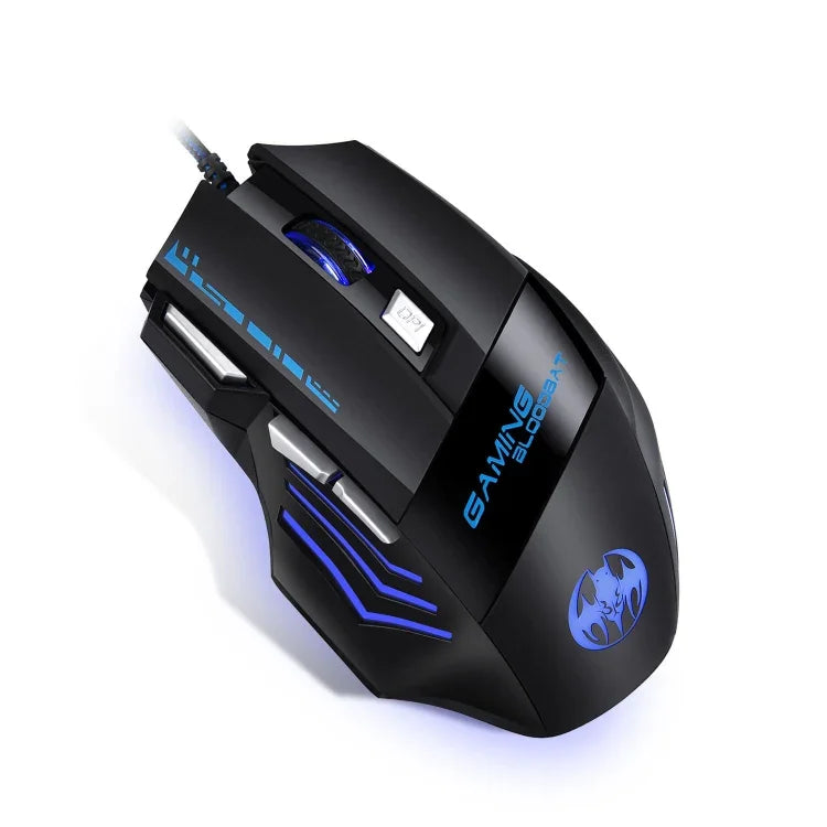 GAMING BLOODBAT GM02 7キー USB有線光学ゲームマウス デジタル呼吸ライトマウス