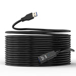 D.Y.TECH USB 3.0 オス to メス延長ケーブル 二重シールドチップデータケーブル、長さ：10m、15m