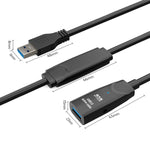 D.Y.TECH USB 3.0 オス to メス延長ケーブル 二重シールドチップデータケーブル、長さ：10m、15m