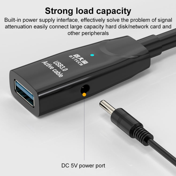 D.Y.TECH USB 3.0 オス to メス延長ケーブル 二重シールドチップデータケーブル、長さ：10m、15m