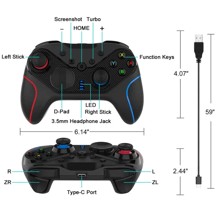 ワイヤレスゲームパッド ウェイクアップ機能付き Nintendo Switch/Android/IOS/PC対応, スタイル:, S818 グリーンブラック