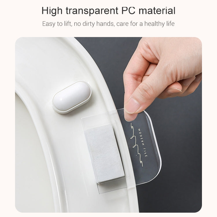 FY-J109 トイレカバー取っ手 家庭用汚れ防止トイレリフト蓋ツール、赤ワイン、透明、ダークグリーン