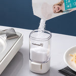 Marbrasse 計量調味料ボックス 押し込み式調味料ボトル 回転密封 家庭用キッチン調味料缶、単品、計量用