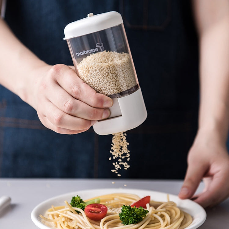 Marbrasse 計量調味料ボックス 押し込み式調味料ボトル 回転密封 家庭用キッチン調味料缶、単品、計量用
