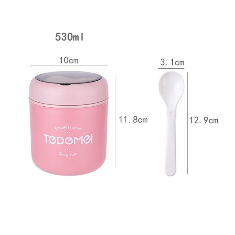 Portable Thermal Insulation Sealed Soup Cup With Lid Breakfast Lunch Box For Office Workers, Pink, Blue, Green
